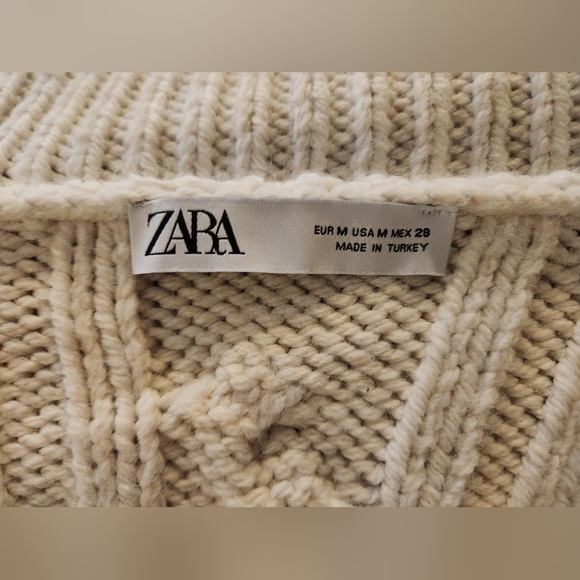 ZARA NWOT Textured Knit Coat - Picture 13 of 16